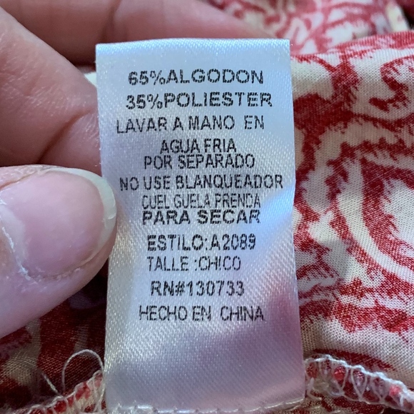 Umgee USA Oversized Boho Red Paisley Top - Picture 6 of 6